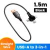 120W 3 in 1 Micro USB Cable Super Fast Charging For iPhone 16/15/14/13/12 Samsung S24 S23 Xiaomi USB Type-C Charger Cable Cord