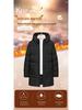 2025 Men's Mid-Length Hooded Winter Jacket - Thick Plus Size Cotton-Padded Coat