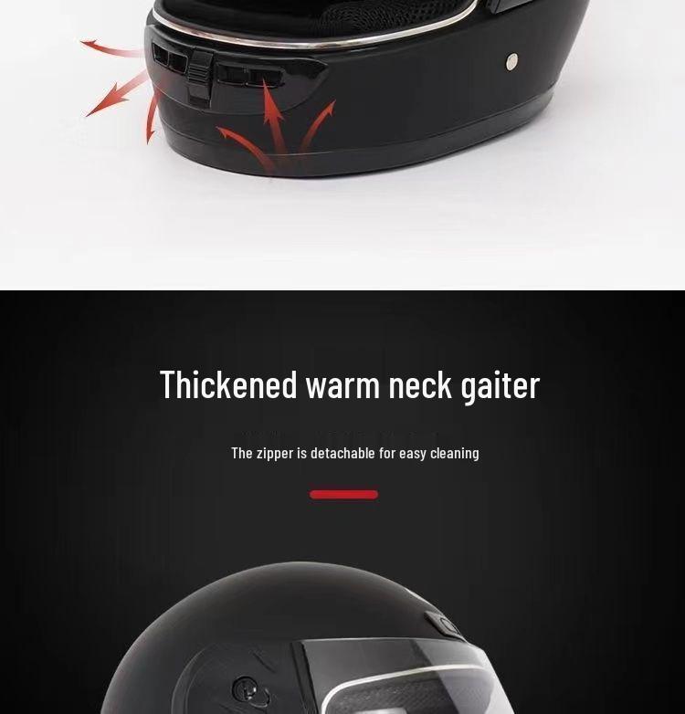 Autumn/Winter Anti-fog Electric Motorcycle Helmet, Class A Safety, Unisex.