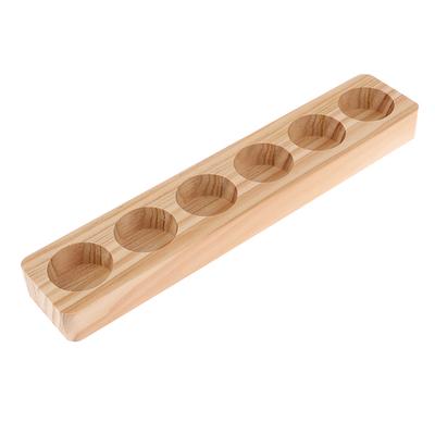 Présentoir en bois pour huiles essentielles, 1 pièce, 6 trous, stockage d'huiles essentielles