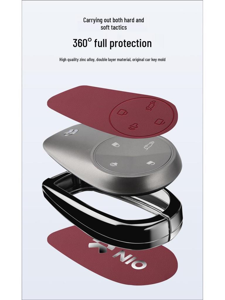 NIO ES6/ES7/ET7/ET5 Creative Metal Keychain for Men & Women - Car Pendant/Bag Charm.