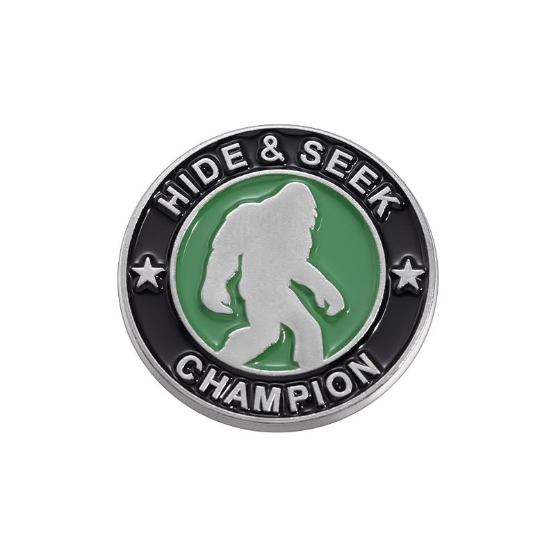 

Hide And Seek CHAMPION Enamel Pins Custom Badge of Honor Brooches Lapel Badges Animal Funny Jewelry Gift for Kids Friends