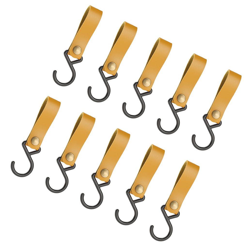 Cârlige S pentru curea din piele PU 125x33mm Portabil multifuncțional pentru utilizare în bucătărie și baie Cârlige pentru agățat pentru camping