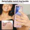 Crossbody Wallet Ring Phone Case for Samsung Galaxy Z Flip 7 6 5 5 4 3 Flip7 Flip6 Flip5 Card Slot Business Leather Cover Coque