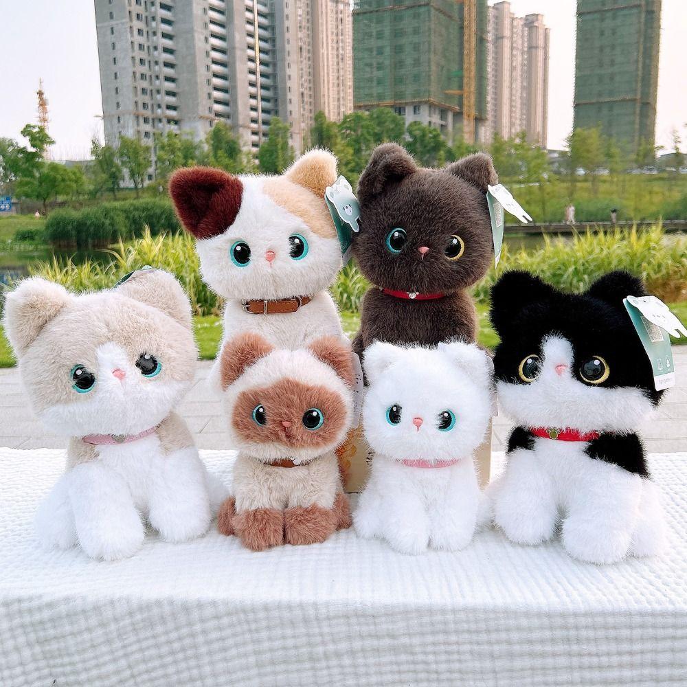 Soft Fluffy Kitten Plush Toys Stuffed Animals Stuffed Cat Lovely Pet Cat Doll  Birthday Gift