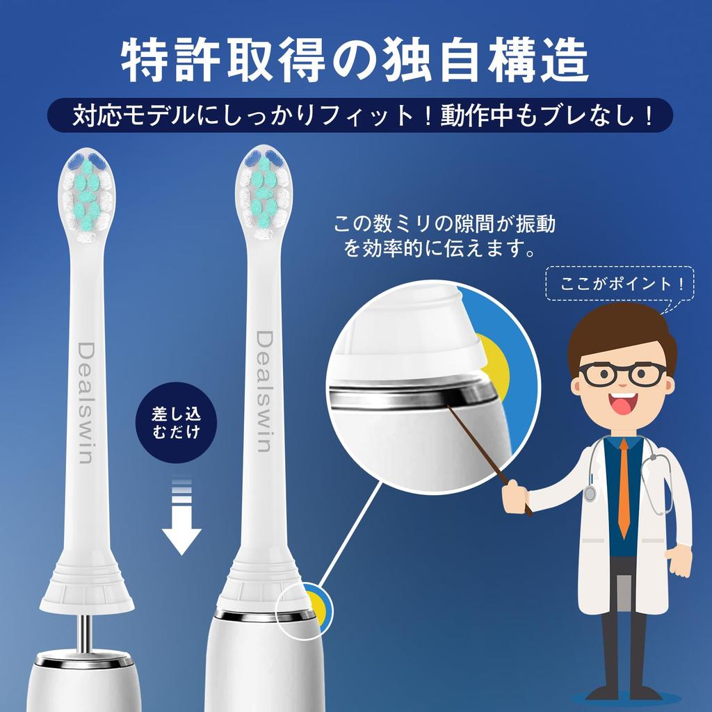 Size 2025 Improved Dealswin Replacement Brush Heads for Philips Sonicare Electric Compatible with DiamondClean Premium Brush White and Other Mini Set