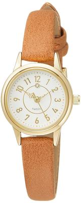 Watch Analog Diamond Diamond Decoration Leather Strap Brown [Fieldwork] YM040-3 Women's