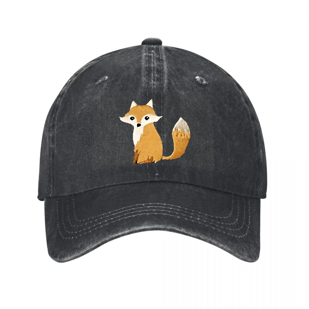Berretto da Baseball Nero con Volpe Nuovo Berretto da Baseball in Cotone Lavato Vintage Cappelli da Sole per Genitori e Bambini