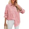Fashionable Women's Striped Casual Shirt Tops Long Sleeve Shirt