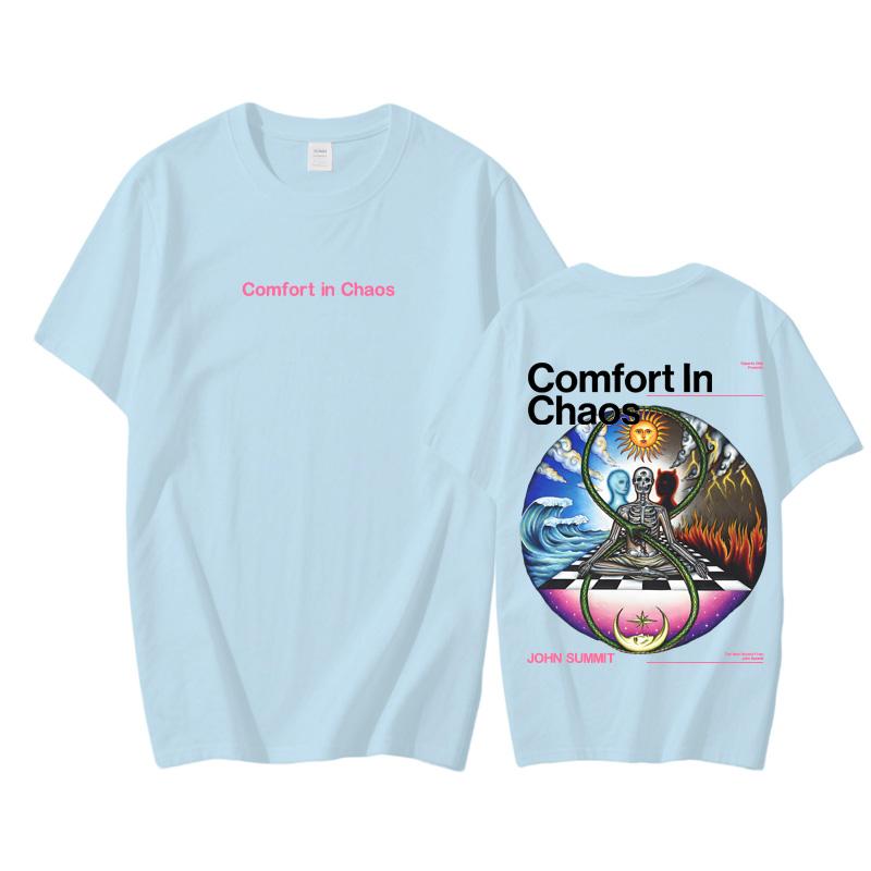 John Summit T-Shirt Sommer Hip Hop Sänger Gleicher Stil T-Shirt Kurzarm 100% Baumwolle Kleidung Weiblich/Männlich Retro Tops