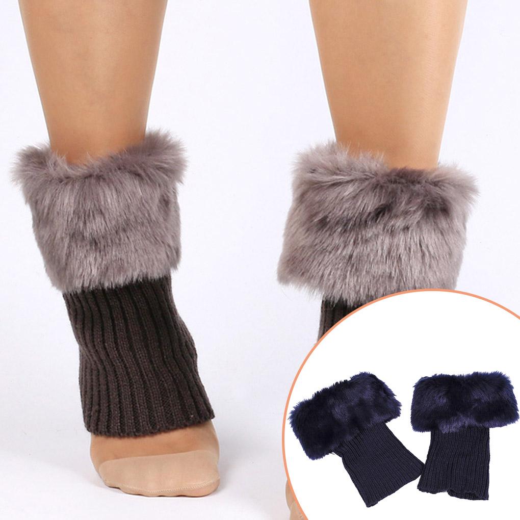 Leg Warmers Crochet Knit Flip Socks Short Boot Cover Retro Slimming Brace Ankle Protection Cuffs Toppers Stockings for Women