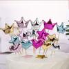 Colorful Star Love Heart Shaped Crown Cake Topper Happy Birthday Cupcake Party Supplies Colorful Sequins Fruit Dessert Toothpick