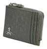 Vivienne Westwood Embossed Nappa Card Holder with Zip 54020008U Embossed Nappa M405 Green closure, L003E, [Used]