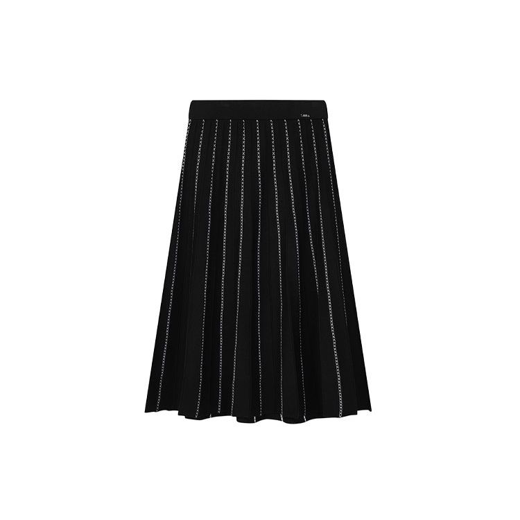 

Fila Casual Striped Knit A-Line Skirt Women skirts Black F11W147304F-BK M