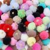 20pcs Plush Fur Covered Ball Beads Charms Imitation Rabbit Fur Pompom Pendant For Jewelry Making DIY Necklace Bracelets Earrings