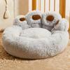 Factory  Custom Logo Luxury Pet Supplier Stuffed Dog Cat Bed Rectangle Shape Removable Lid All Seasons