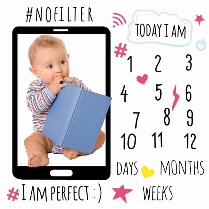 Creative Baby Milestone Photo Blanket – Posing Prop with Number Background for Photography