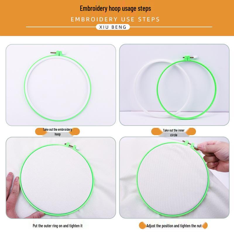 Colorful DIY Hand Embroidery, Cross Stitch, and Fixing Frame Set