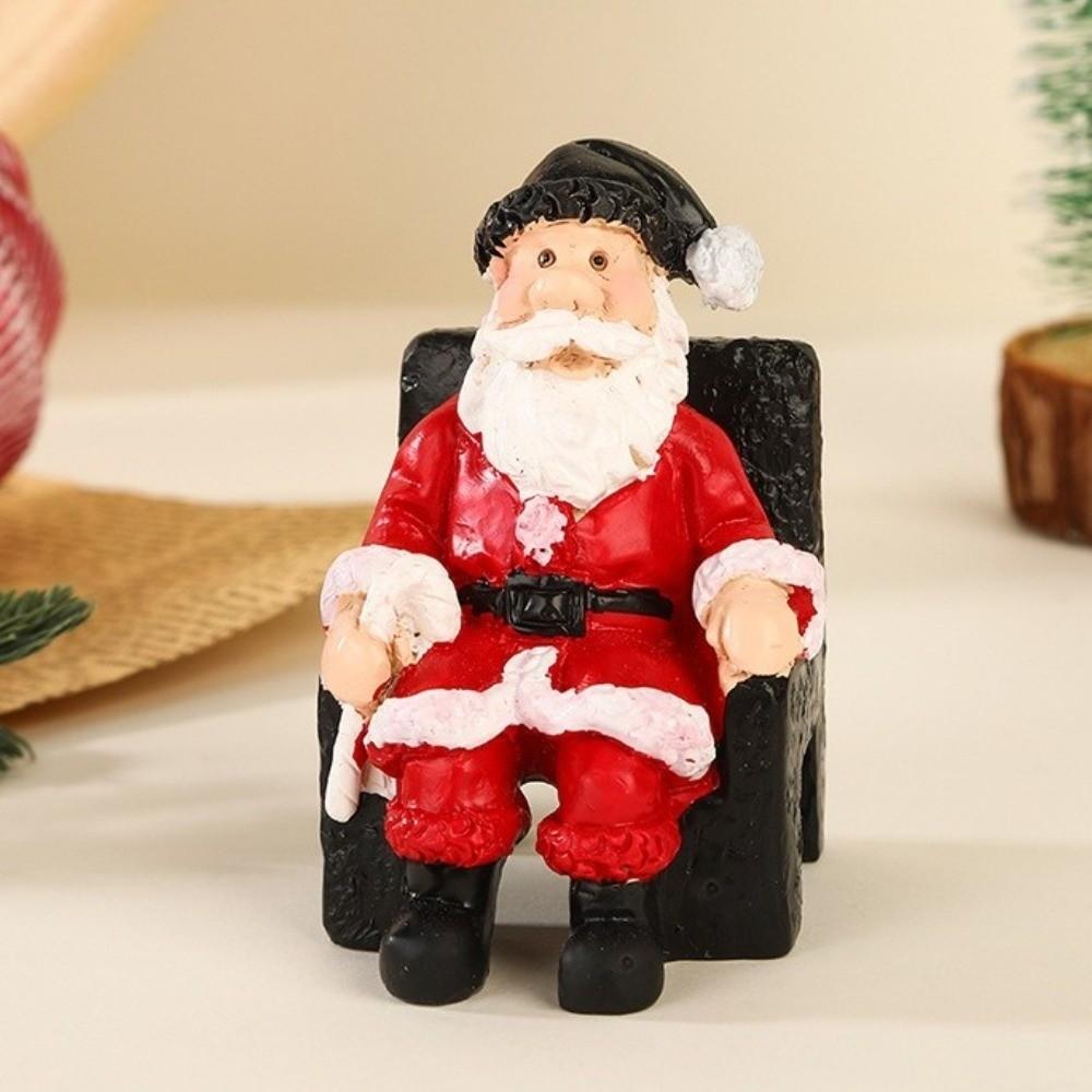Christmas Santa Claus Ornaments Resin Material Miniatures Model New Micro Landscape  Home Decor