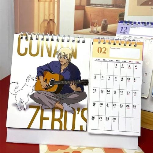 Detective Conan Merchandise Desk Calendar 2025-2026, Featuring Detective Kaito Kid and Photo, Office Supplies, Ornaments, New Year's Calendar, Home Us