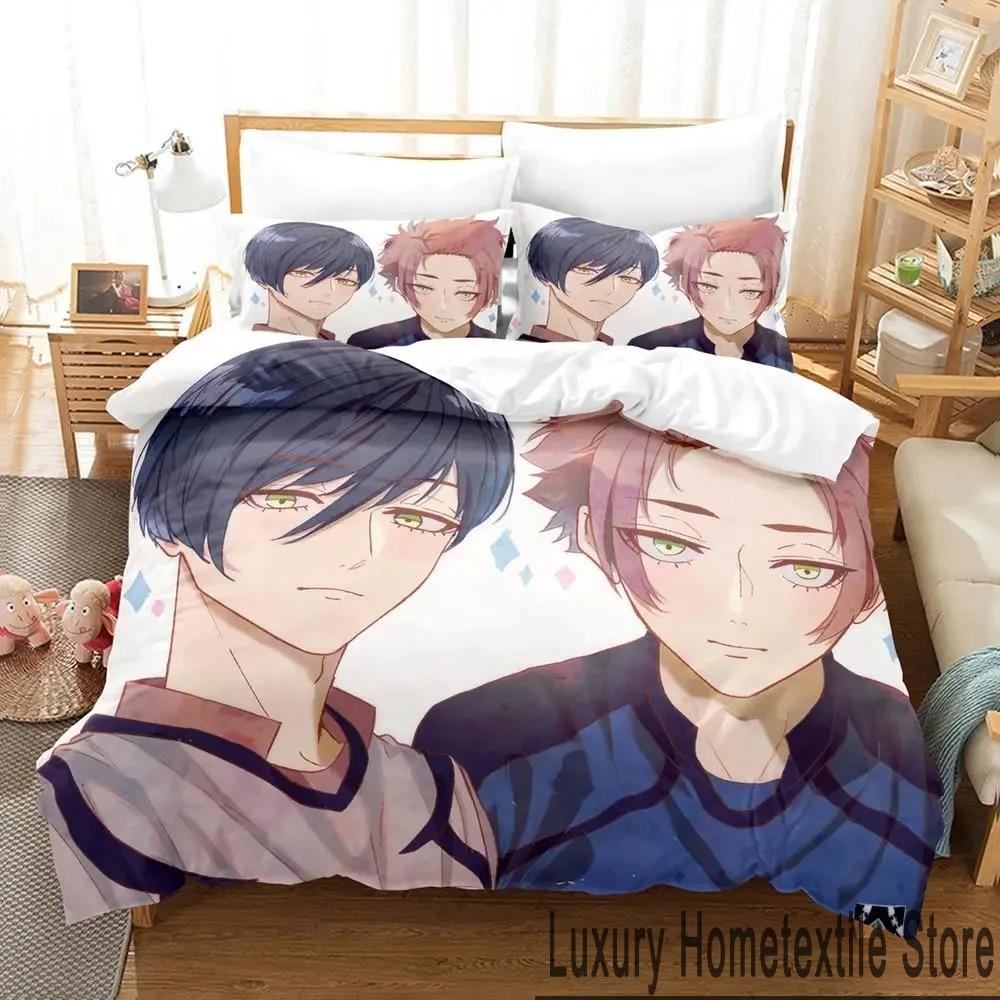 3D Print Anime Blue Lock Bedding Set Twin Queen King Size Duvet Cover Pillowcase for Boys Girls Adult Home Textile