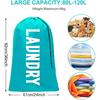 1pcs Large Capacity Travel Laundry Bags Solid Color Dirty Clothes Organizer Durable Storage Bag Portable Drawstring Bag