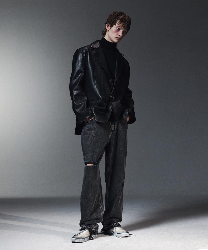 LMN3011 2X Washed Denim-Black