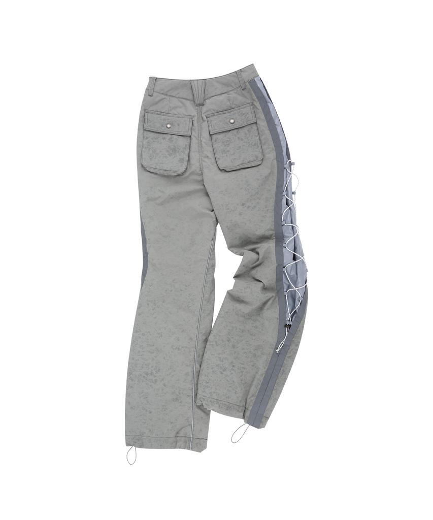 ADSB ANDERSSON BELL Cracked Padded Lace-Up Wide Pants Apa770W(Grey)