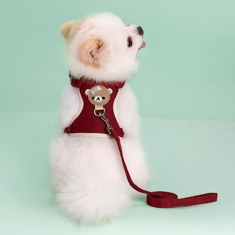 

Adjustable Cartoon Bear Harness & Leash for Dogs, Cats, and Rabbits S красный