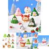 Cute Festive Resin Christmas Tree And Animal Figurines For Holiday Decor