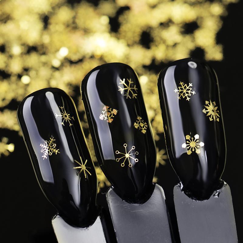 Nail Art Thin Patch Nail Art Nail Decoration Christmas Gold Gold Color Christmas Metallic Sequins