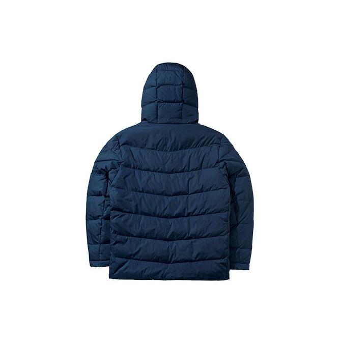 Li Ning Basketball Series Casual Sports Hooded Warm Down Jacket Men Jackets Deep-Water-Duck-Blue AYMP031-5
