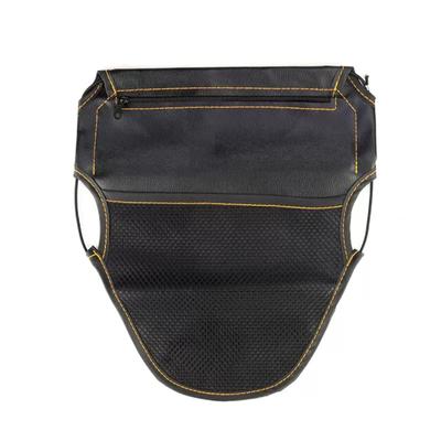 Motorradsitz-Organizer Leder-Sitzlehnen-Organizer Tragbar Einfach in der Sitztasche zu installieren Schwarz