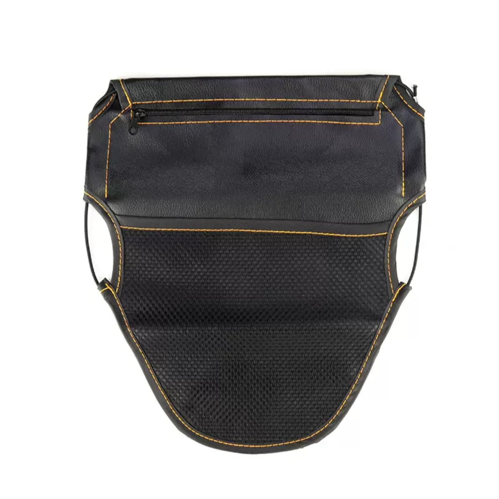 Motorcycle Seat Organizer Leather Seat Back Organizer Portable Easy Install in Seat Pocket Black nero