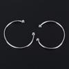 2Pcs Stainless Steel Open Cuff Bangle Bracelet Wire Blanks For Diy Jewelry Making Accessories Adjustable Bead Charm Findings