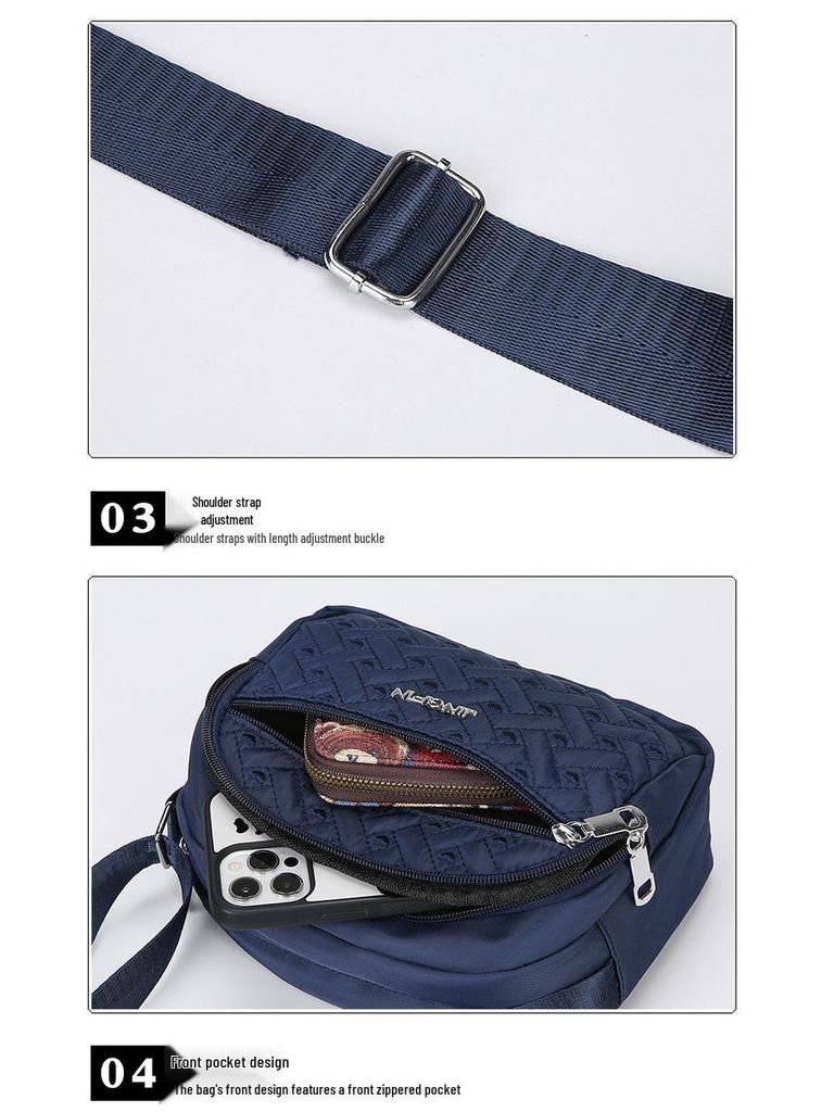 Women's Travel Crossbody Bag - Red & Black Shoulder Bag