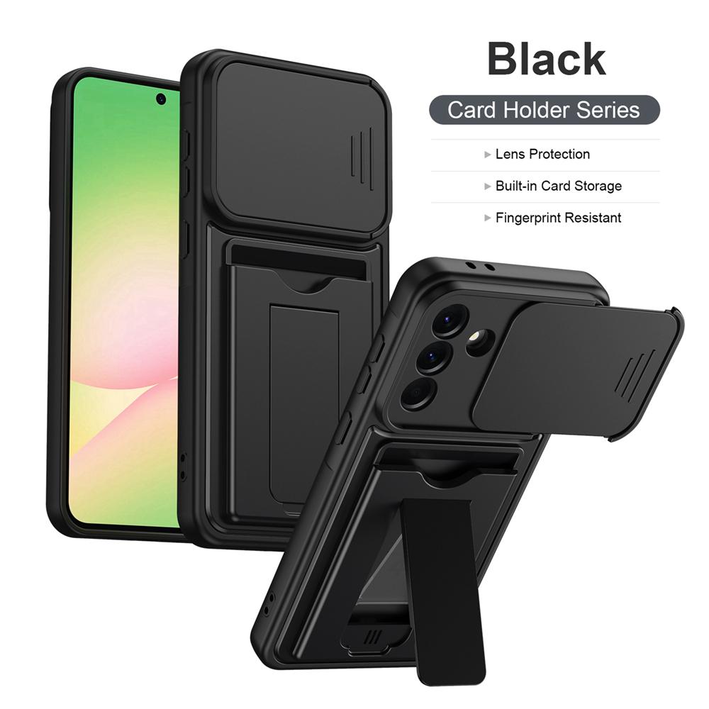 KEYSION Porte-cartes Sac Étui pour Téléphone pour Samsung Galaxy A57 5G A37 A27 A17 5G Protection Coulissante pour Appareil Photo Support Coque antichoc