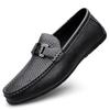 New Men's Business Shoes Italian Style Penny Loafers For Men Handmade Leather Moccasins Driving Shoes Non-Slip Slip On Flats