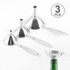 3pcs Funnel for Kitchen Stainless Steel Canning Jar Funnel for Transfer Spices Water Oil Liquid Jam Ingredients