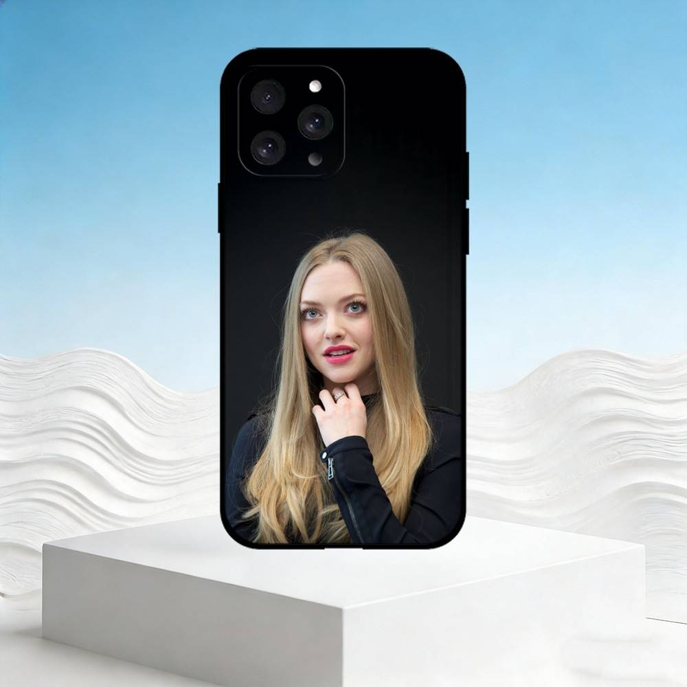 

A-Amanda Seyfried Phone Case For iPhone 17,16,15,14,13,12,11 Plus,Pro Max,SE4Soft Silicone Black Cover iPhone17