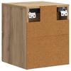Wall Mounted Nightstand 2 Pcs Artisan Oak 34.5 X 33 X 40 Cm