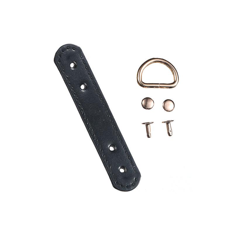 

Заклепка PU Ушной ремешок D-образная пряжка Ремешок для сумки Соединительные аксессуары Пряжка Аксессуары ручной работы DIY чёрный