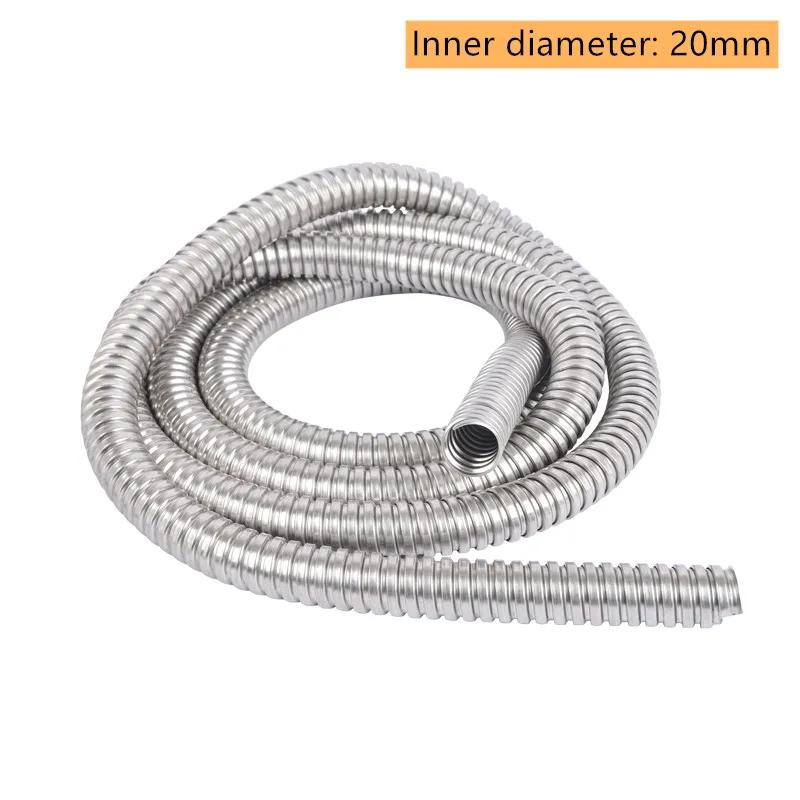 Organizador de Cables de 1M Tubo de Acero Inoxidable Funda para Arnés de Cables Protector de Cables Funda para Cables Eléctricos Conducto de Manguera