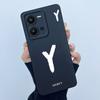For Vivo Y35 Case Cute Initial Letters Soft Liquid Silicone Back Cover For Vivo Y 35 4G Funda Anti Drop Phone Protector Coque