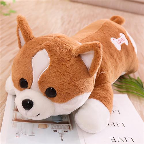 New60-100cm Cute Corgi Dog Plush Toy Lovely Christmas Gift for Kids Stuffed Soft Animal Cartoon Pillow  Kawaii Valentine Present