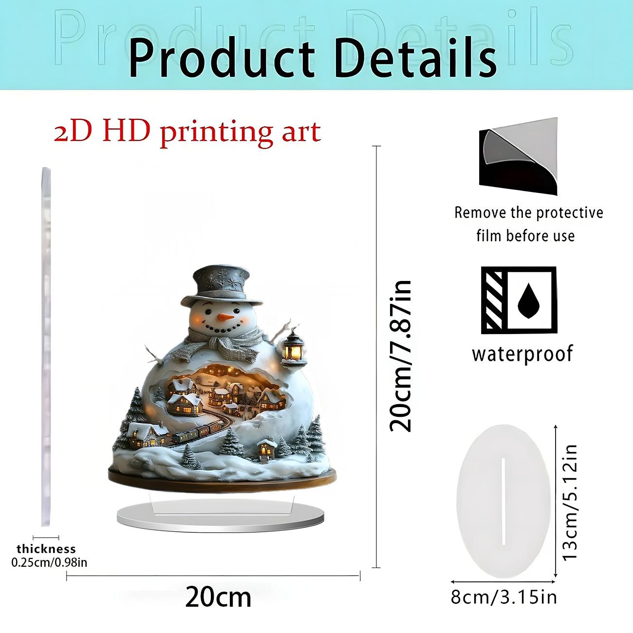 Desktop Display Ornament Smooth Holiday Ornament 2d Acrylic Ornament Simple For Office Desk Family Gathering Office Decoration