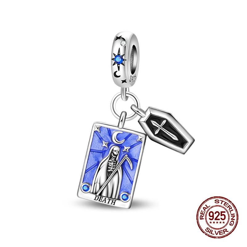 100% 925 Silver Tarot Collection Pendant DIY Hourglass Beads Fit Pandach Original Bracelet Women Jewelry Birthday Gift
