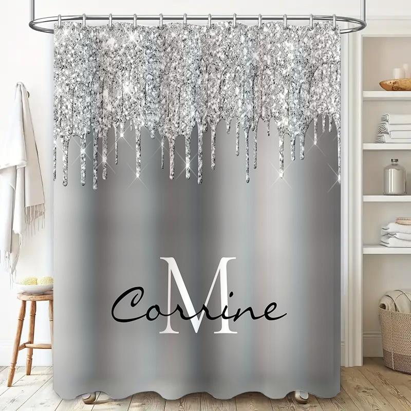 Delightful Pink White Floral Shower Curtain Home Decor Bath Room Decoration Waterproof Fabric For Kids Bathroom