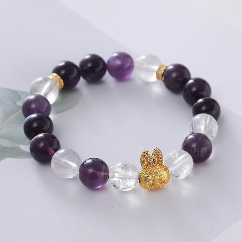 Natural Crystal Green Strawberry Crystal Bracelet Bangles Women Fashion Jewelry Accessories Gift