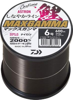 Daiwa Astron Carp MAX Gamma Nylon Line, Size 6, 600m, Snail Black